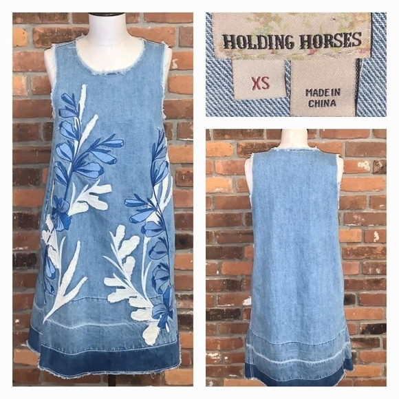 Anthropologie Holding Horses‎ Denim Dress - Picture 2 of 2